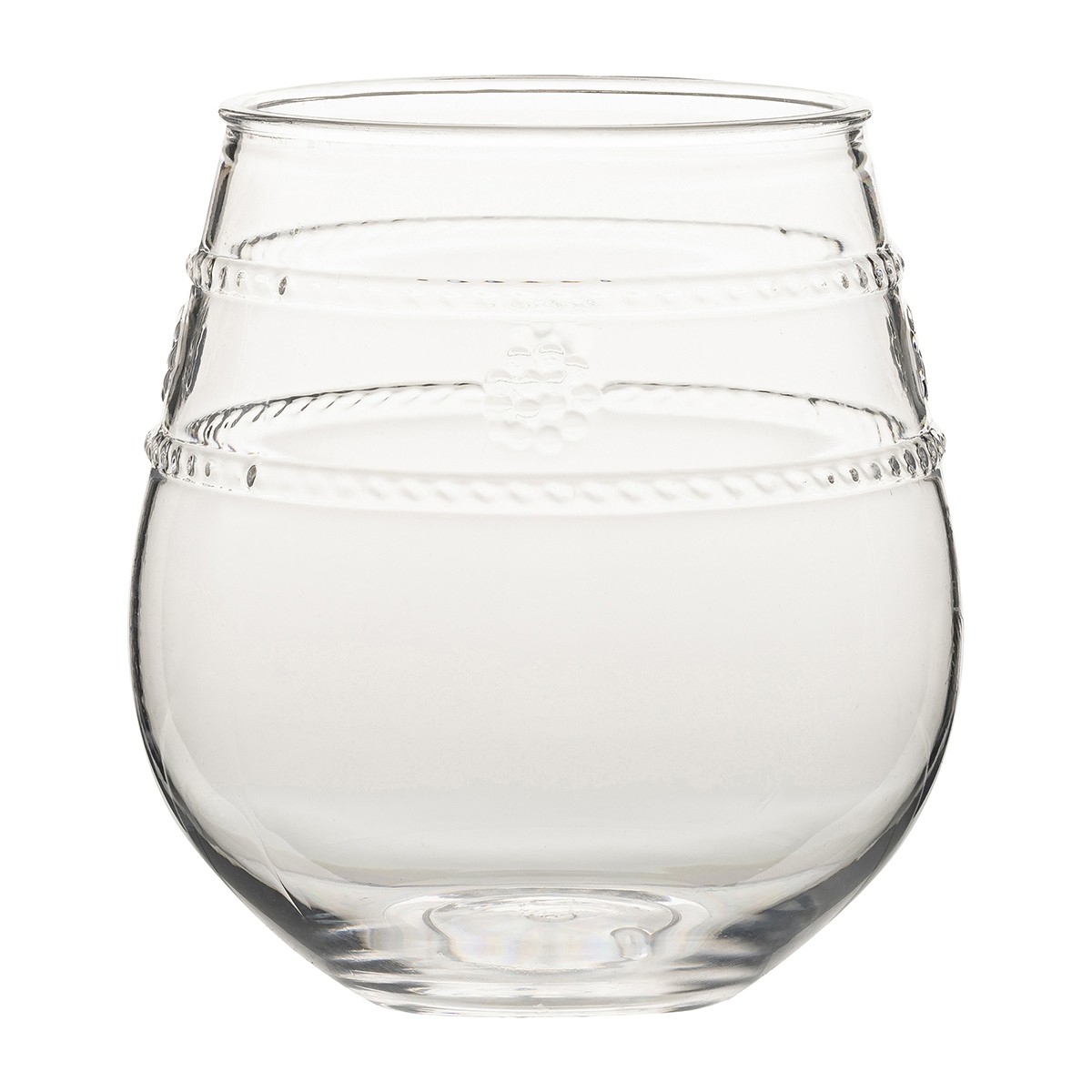 juliska isabella acrylic stemless wine glas