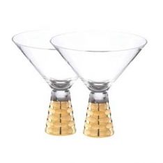 Michael Wainwright Truro Gold Martini Glass, Set of 2