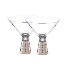 Michael Wainwright Truro Platinum Martini Glass, Set of 2