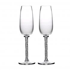 Simon Pearce Stratton Flutes, Set of 2