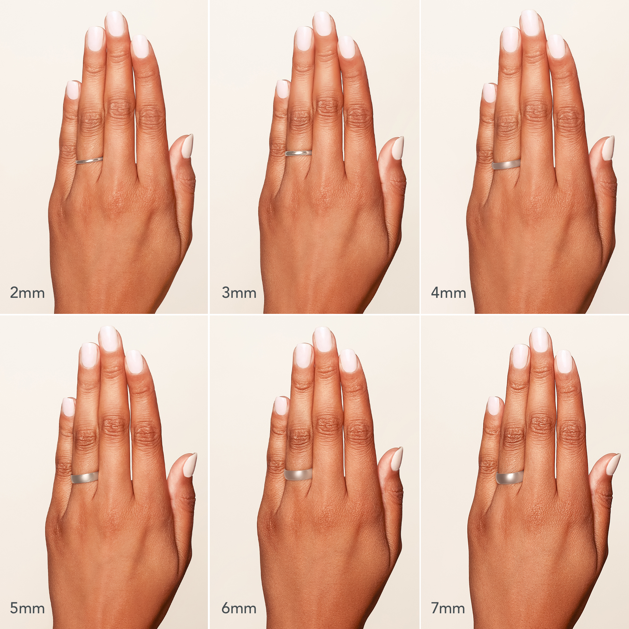 Ring Band Width Reference Chart